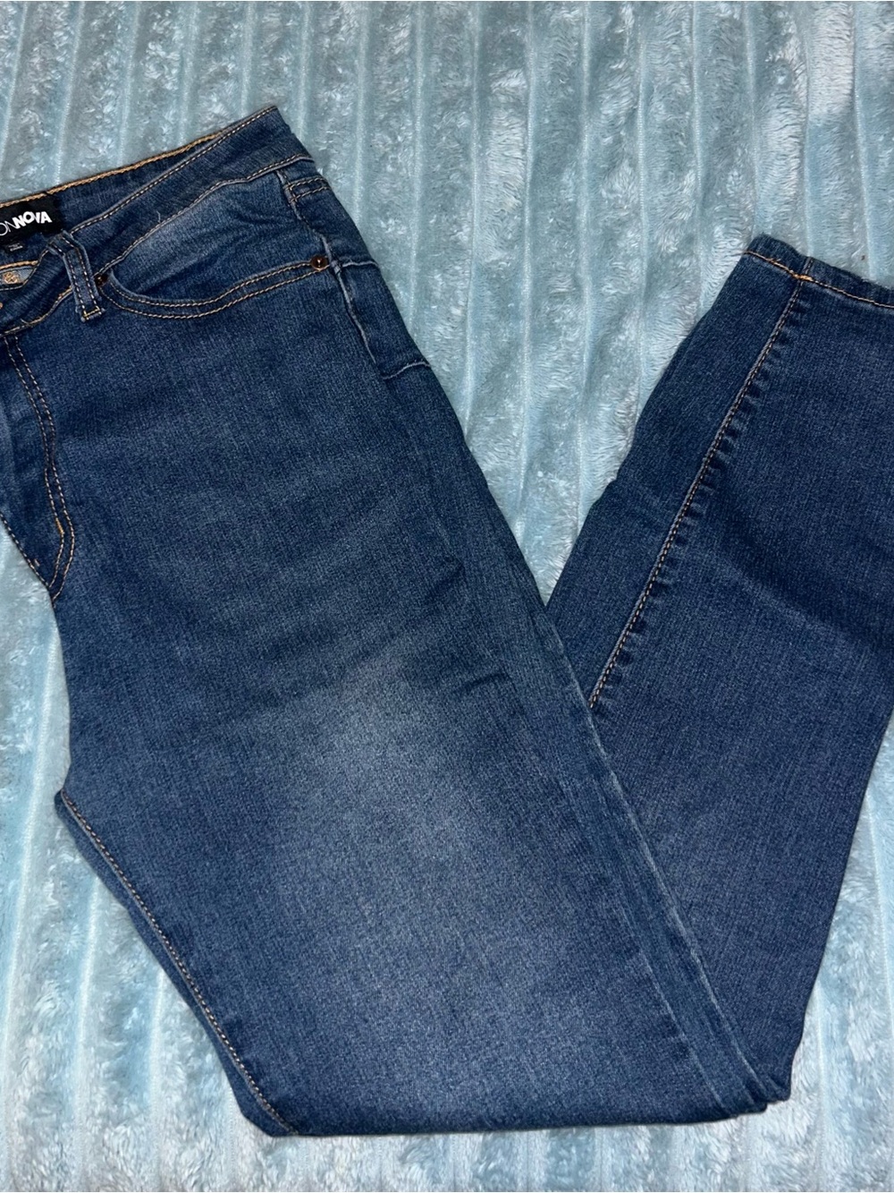 Fashion Nova Women's Skinny Jeans - Dark Blue Denim